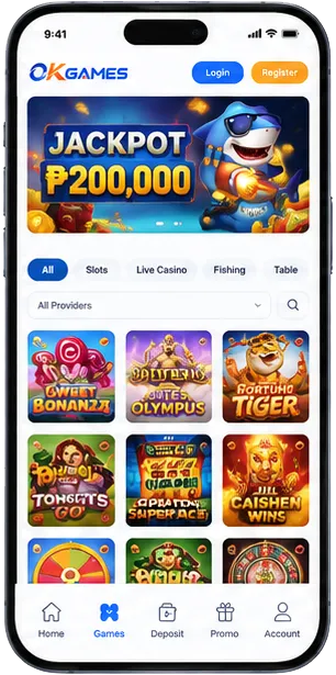 OKGames app games screen